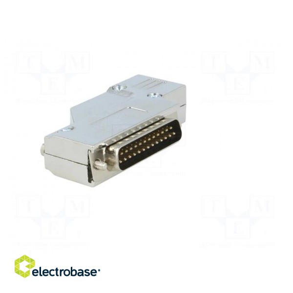 D-Sub | PIN: 25 | plug | male | angled 90° | soldered | for cable | black paveikslėlis 8