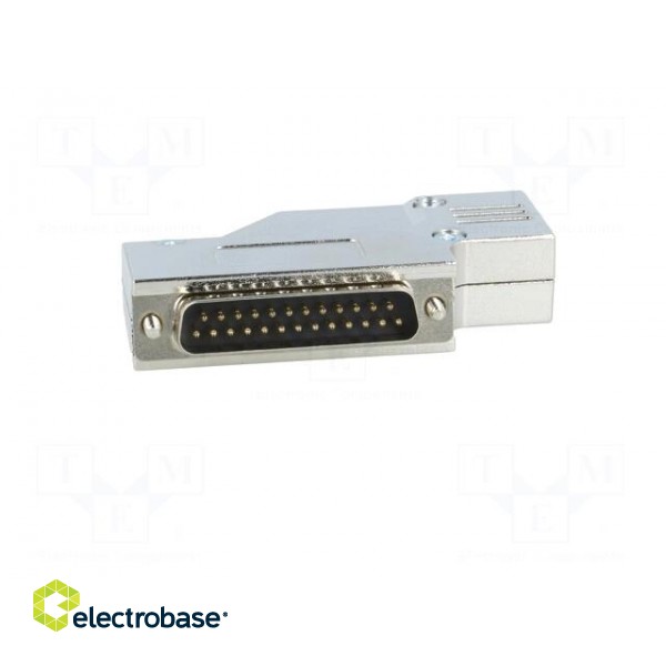 D-Sub | PIN: 25 | plug | male | angled 90° | soldered | for cable | black paveikslėlis 9