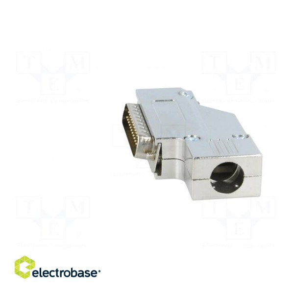 D-Sub | PIN: 25 | plug | male | angled 90° | soldered | for cable | black paveikslėlis 3