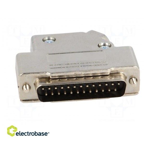 D-Sub | PIN: 25 | plug | male | soldering | for cable | black paveikslėlis 9