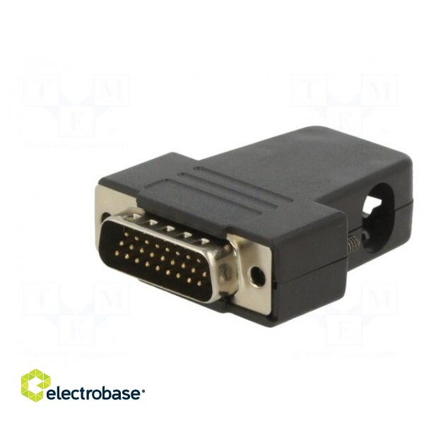 D-Sub | PIN: 26 | plug | male | soldering | for cable | black paveikslėlis 2