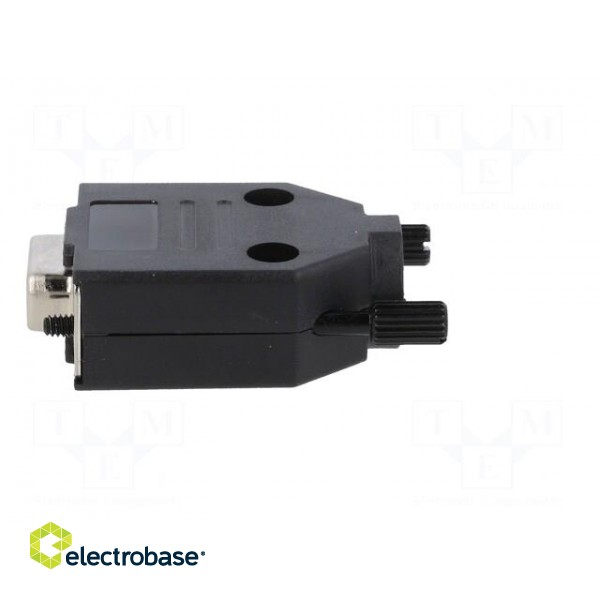 D-Sub | PIN: 9 | plug | female | soldering | for cable | black paveikslėlis 3
