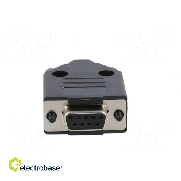 D-Sub | PIN: 9 | plug | female | soldering | for cable | black image 9