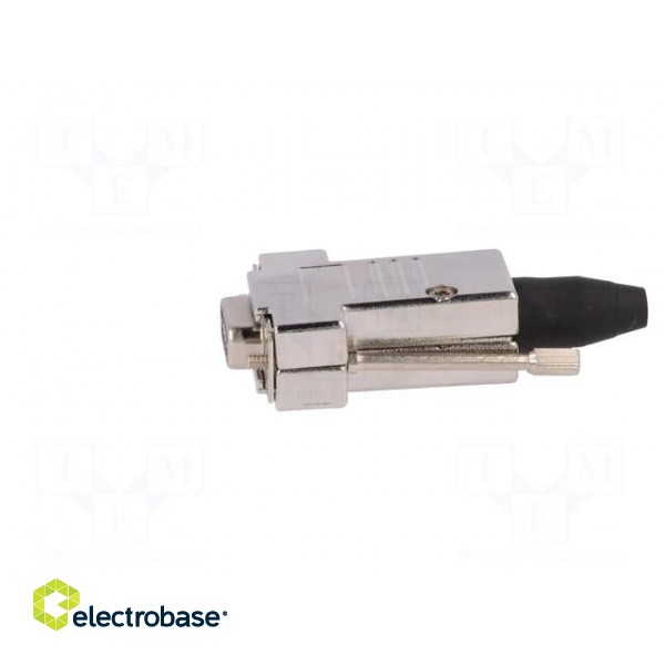 D-Sub | PIN: 9 | plug | female | straight | soldering | for cable | black image 3