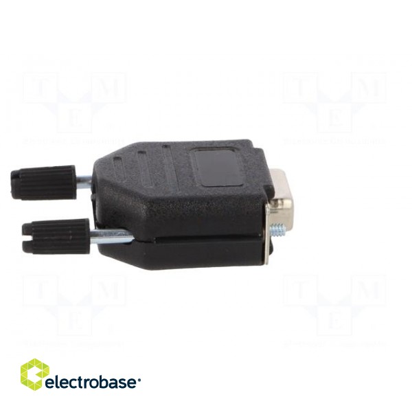 D-Sub | PIN: 9 | plug | female | soldering | for cable | white paveikslėlis 7
