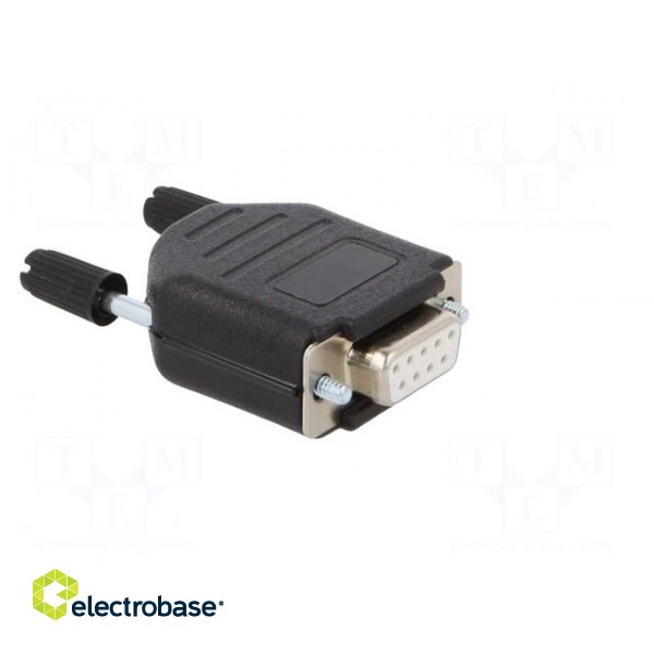 D-Sub | PIN: 9 | plug | female | soldering | for cable | white paveikslėlis 8