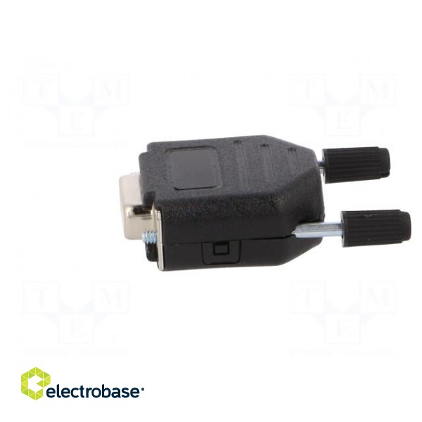 D-Sub | PIN: 9 | plug | female | soldering | for cable | white paveikslėlis 3