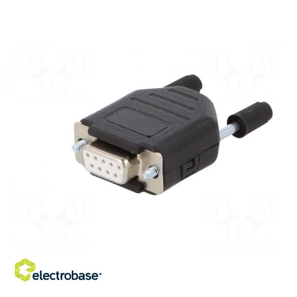 D-Sub | PIN: 9 | plug | female | soldering | for cable | white paveikslėlis 2