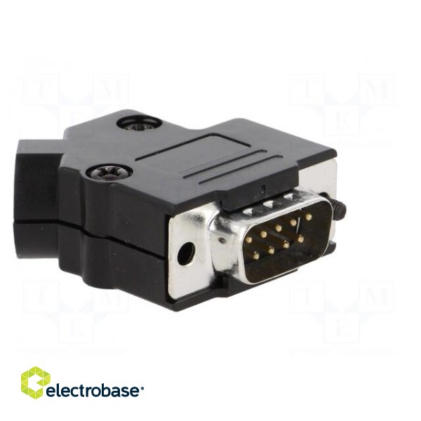 D-Sub | PIN: 9 | plug | male | angled 45° | soldering | for cable paveikslėlis 8