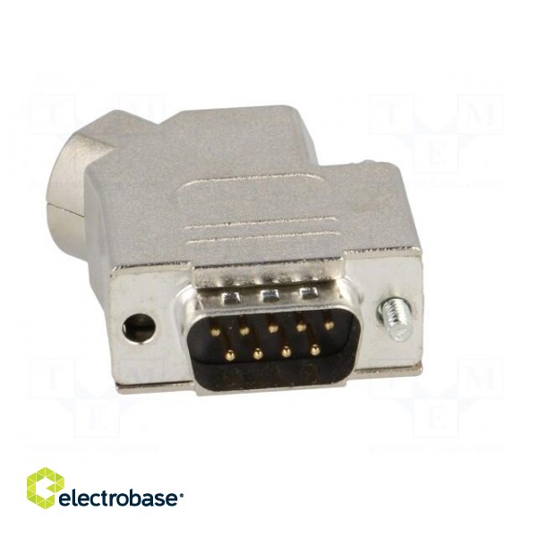 D-Sub | PIN: 9 | plug | male | angled 45° | soldering | for cable image 9