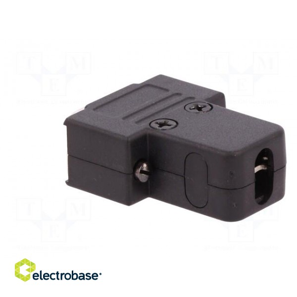D-Sub | PIN: 9 | plug | male | soldering | for cable | black paveikslėlis 4