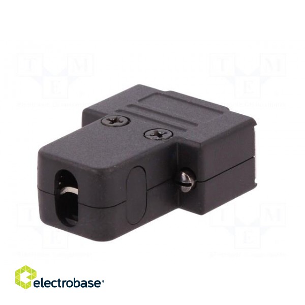D-Sub | PIN: 9 | plug | male | soldering | for cable | black paveikslėlis 6