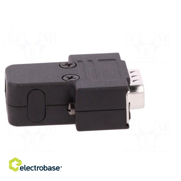D-Sub | PIN: 9 | plug | male | soldering | for cable | black paveikslėlis 7