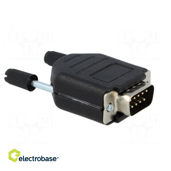 D-Sub | PIN: 9 | plug | male | soldering | for cable | Kit: complete set paveikslėlis 8
