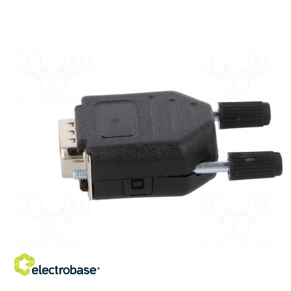 D-Sub | PIN: 9 | plug | male | soldering | for cable | white image 3
