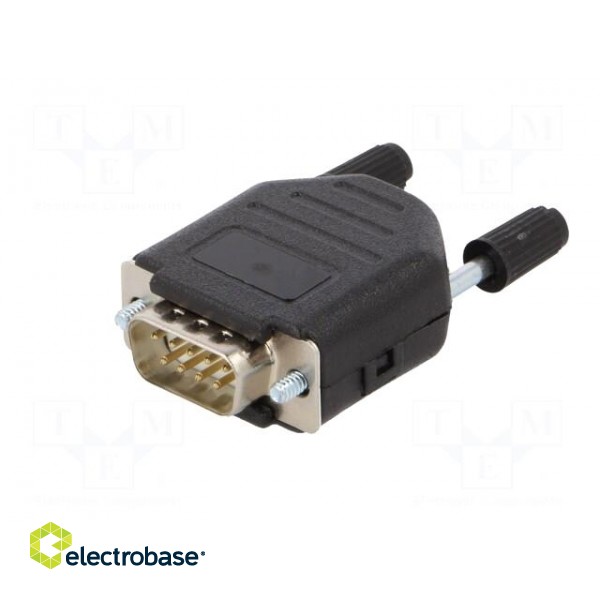 D-Sub | PIN: 9 | plug | male | soldering | for cable | white paveikslėlis 2