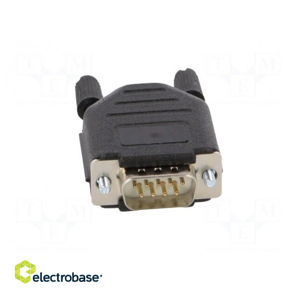 D-Sub | PIN: 9 | plug | male | soldering | for cable | white paveikslėlis 9
