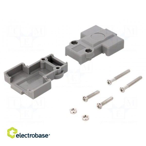 Enclosure: for D-Sub connectors | straight | Locking: screws фото 1