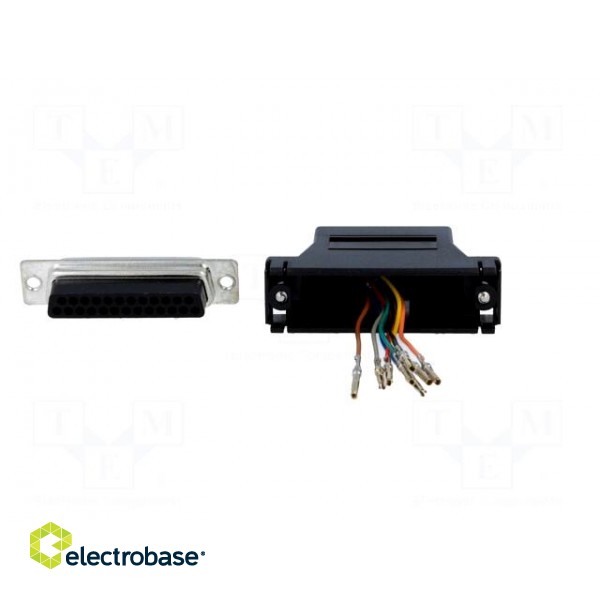 Transition: adapter | D-Sub 25pin female,RJ45 socket image 5