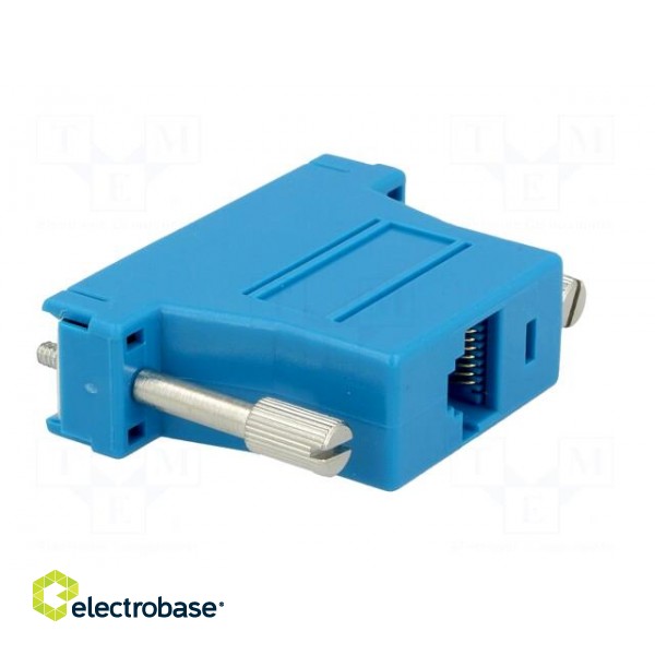 Transition: adapter | RJ45 socket,D-Sub 25pin female | blue фото 4