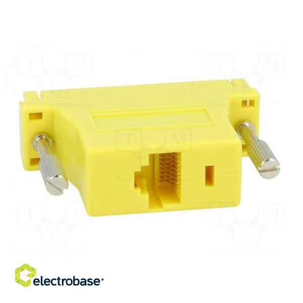 Transition: adapter | RJ45 socket,D-Sub 25pin female | yellow фото 5