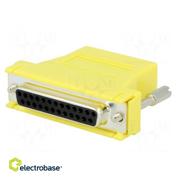 Transition: adapter | RJ45 socket,D-Sub 25pin female | yellow фото 2