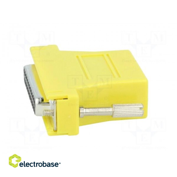 Transition: adapter | RJ45 socket,D-Sub 25pin female | yellow фото 3