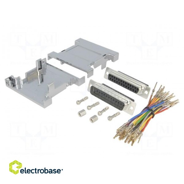 Transition: adapter | D-Sub 25pin male,D-Sub 25pin female paveikslėlis 1