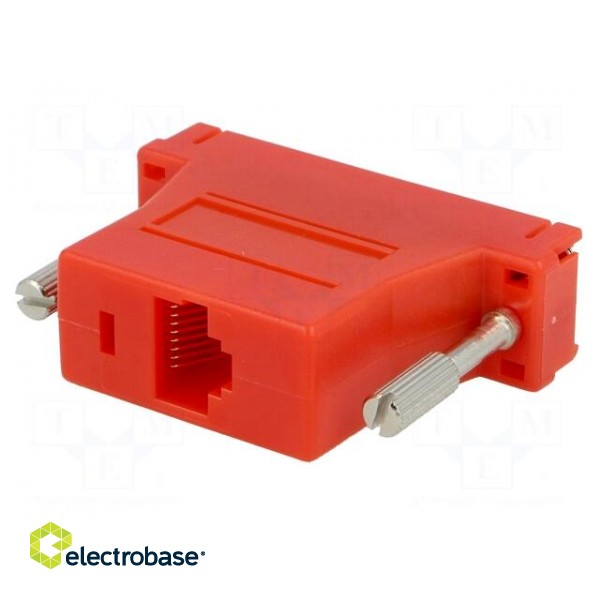 Transition: adapter | RJ45 socket,D-Sub 25pin male | red фото 6