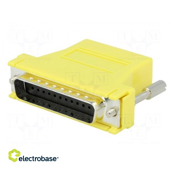 Transition: adapter | RJ45 socket,D-Sub 25pin male | yellow фото 2