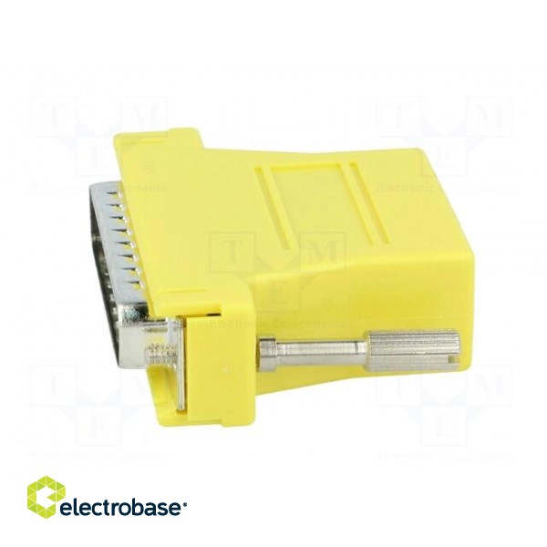 Transition: adapter | RJ45 socket,D-Sub 25pin male | yellow image 3