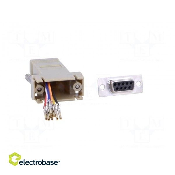 Transition: adapter | D-Sub 9pin female,RJ45 socket image 9