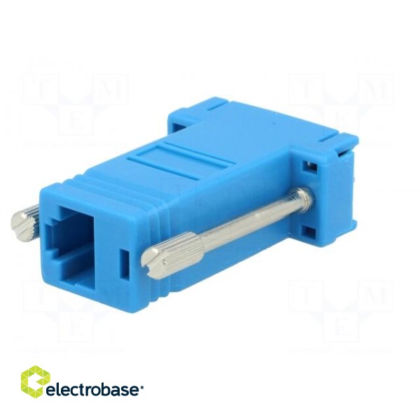 Transition: adapter | D-Sub 9pin female,RJ45 socket | blue image 6