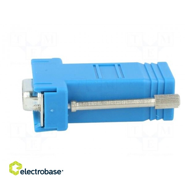 Transition: adapter | RJ45 socket,D-Sub 9pin female | blue фото 3