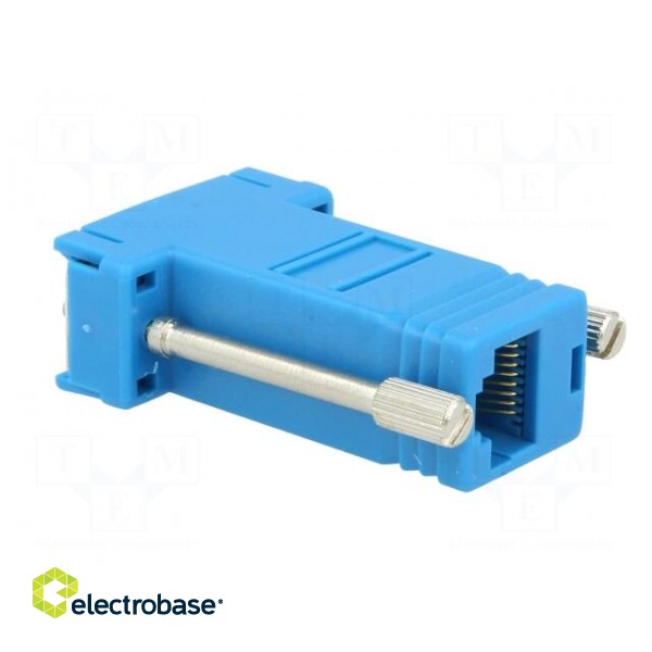 Transition: adapter | RJ45 socket,D-Sub 9pin female | blue paveikslėlis 4