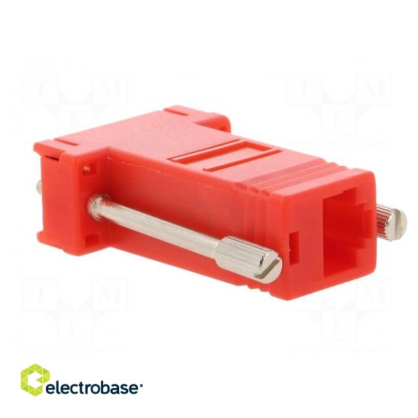 Transition: adapter | RJ45 socket,D-Sub 9pin female | red paveikslėlis 4