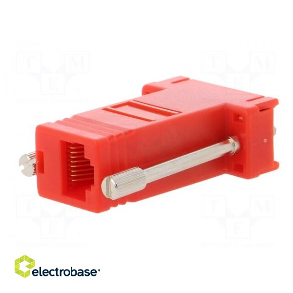 Transition: adapter | RJ45 socket,D-Sub 9pin female | red фото 6