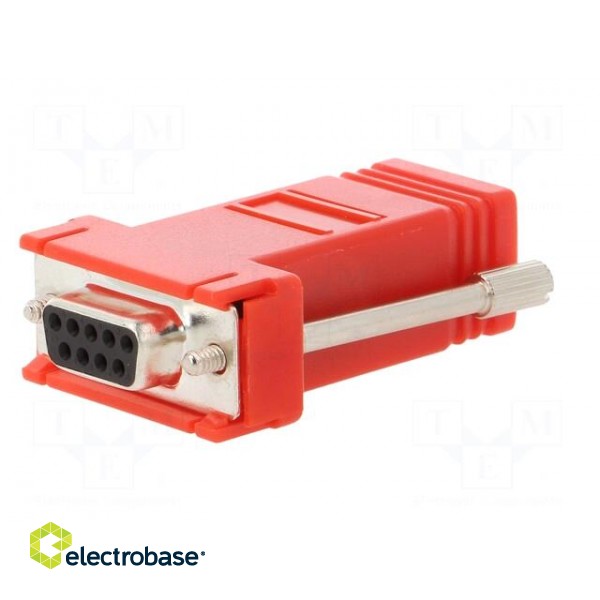 Transition: adapter | RJ45 socket,D-Sub 9pin female | red image 2