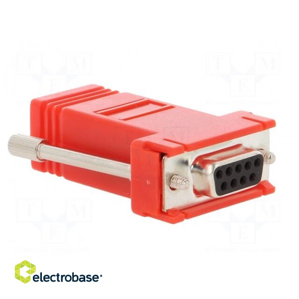 Transition: adapter | RJ45 socket,D-Sub 9pin female | red image 8