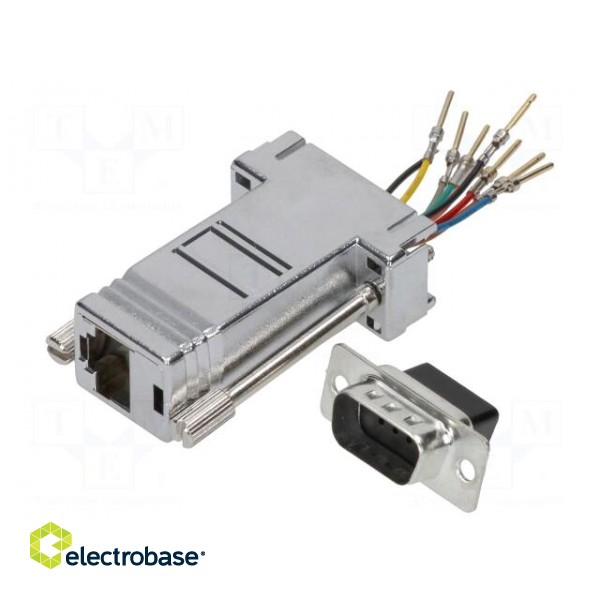 Transition: adapter | RJ45 socket,D-Sub 9pin male image 1