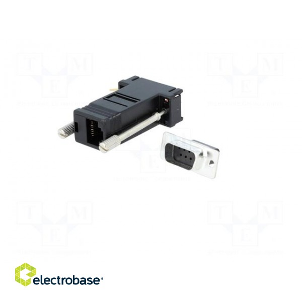 Transition: adapter | RJ45 socket,D-Sub 9pin male фото 2
