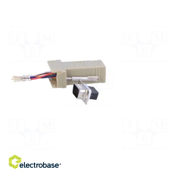 Transition: adapter | D-Sub 9pin male,RJ45 socket image 3