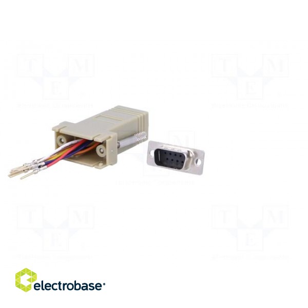 Transition: adapter | RJ45 socket,D-Sub 9pin male фото 2