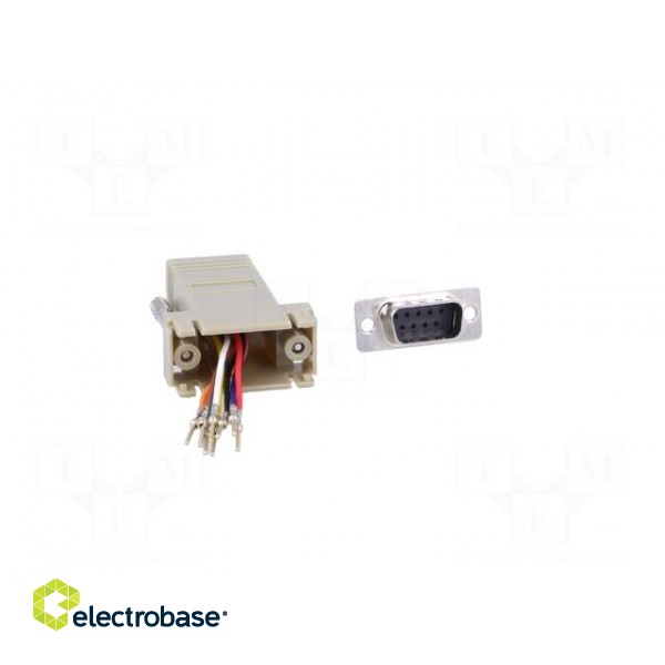 Transition: adapter | RJ45 socket,D-Sub 9pin male фото 9