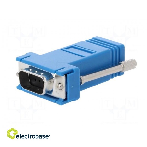 Transition: adapter | RJ45 socket,D-Sub 9pin male | blue image 2