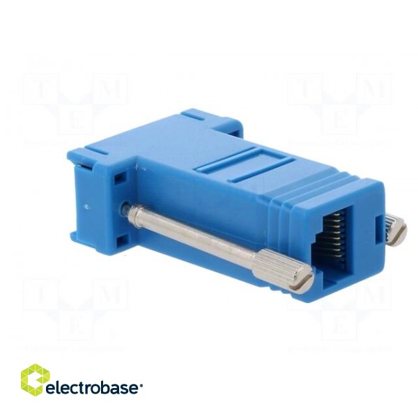Transition: adapter | RJ45 socket,D-Sub 9pin male | blue фото 4