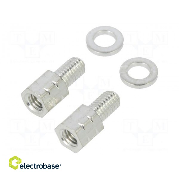 Set of screws for D-Sub | M3 | Screw length: 9.7mm | Thread len: 5mm