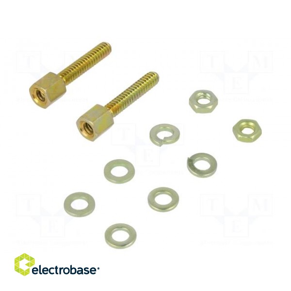Set of screws for D-Sub | UNC4-40 | Thread len: 14.22mm | L: 19mm