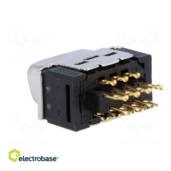 Connector: MDR | PIN: 14 | shielded | for cable | Mat: polyester | plug image 4