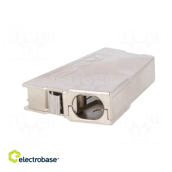 Plug housing | PIN: 50 | shielded | Locking: latch | Mat: steel | angled image 4